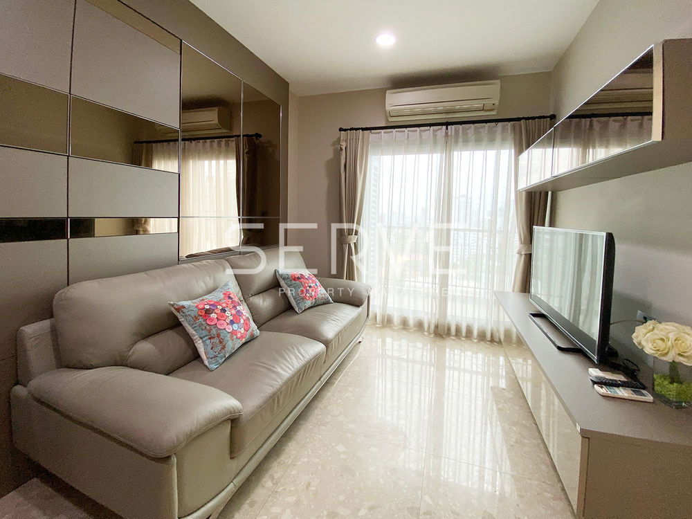 1 Bed 1 Bath with Bathtub Fully furnished Good Location Close To BTS Thong Lo / Condo For Rent -The Crest Sukhumvit 34