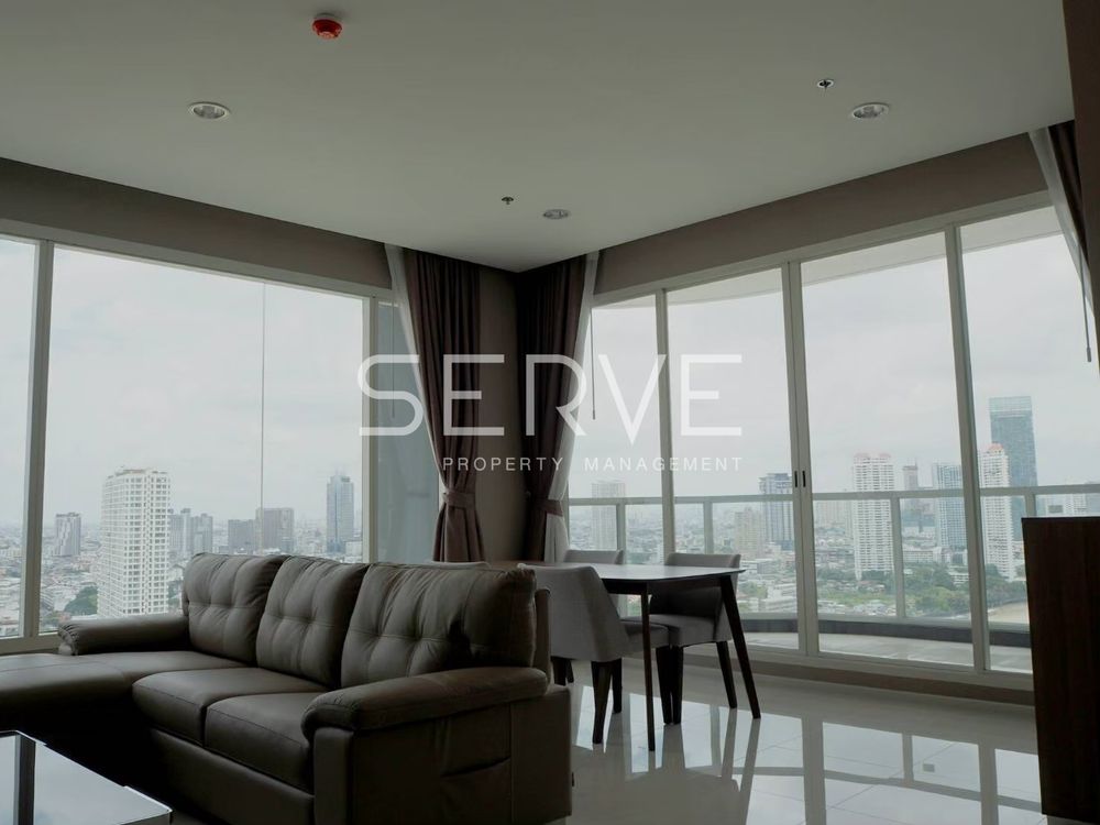 2 Bed River view For Rent Good Location Close To BTS Taksin station-Menam Residences