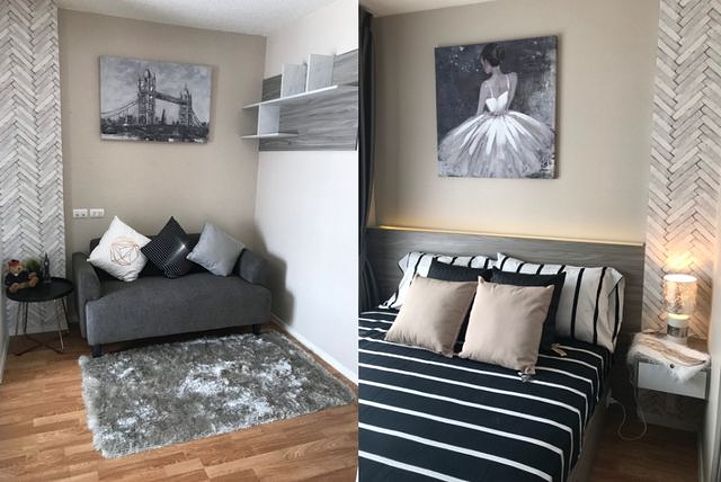 For Rent Lumpini Ville Onnut - Lat Krabang 2  - 1 bed 23 sq.m.  5th floor