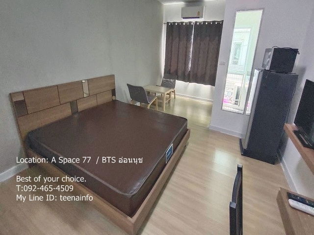 ให้เช่าคอนโด เอ สเปซ สุขุมวิท 77 ใกล้ BTS อ่อนนุช เฟอร์ครบ พร้อมเข้าอยู่ โทร 0832547765