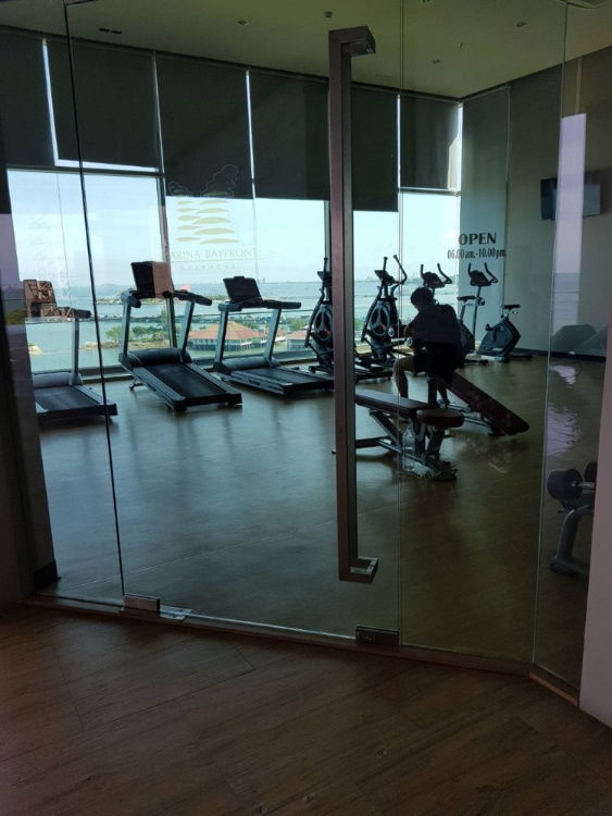 UK01-344 Condo for rent, Marina Bayfront Sriracha: Beautiful room, high floor, mountain view, only 12,000, fully furnished.