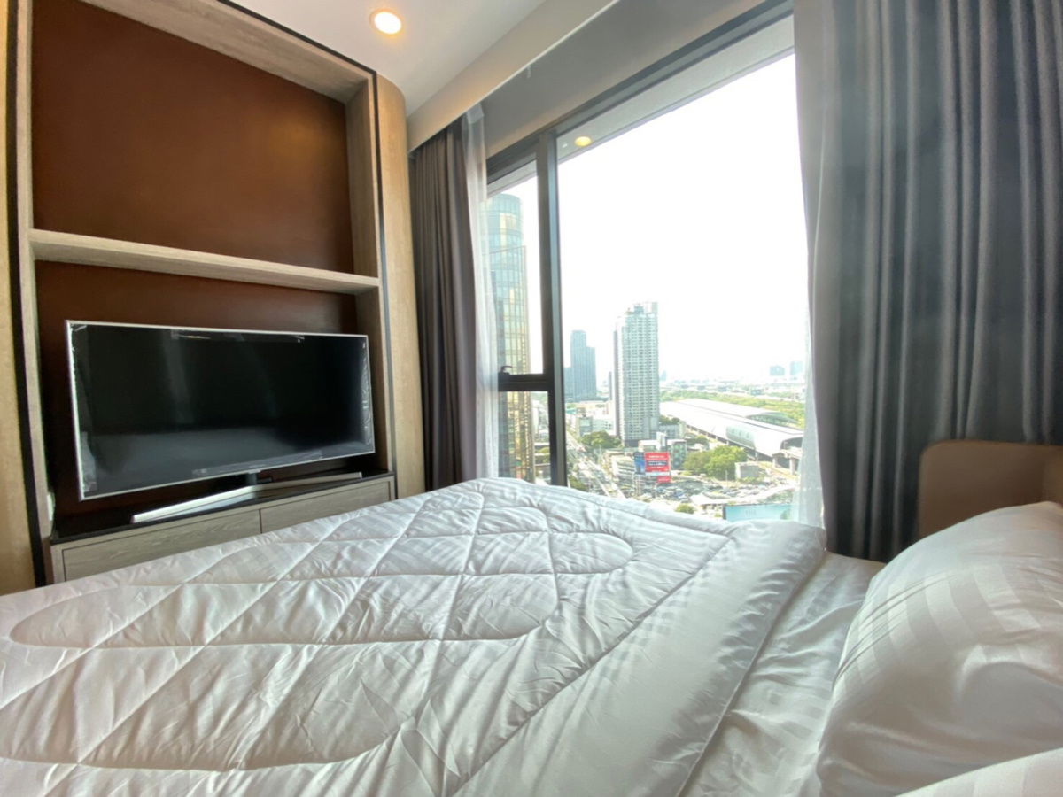 T1055 Condo for rent Ideo Mobi Asoke, beautiful room, fully furnished, has a washing machine, special price
