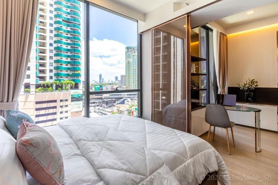T1194 Condo for rent Celes Asoke, beautiful room, fully furnished, has a washing machine, special price