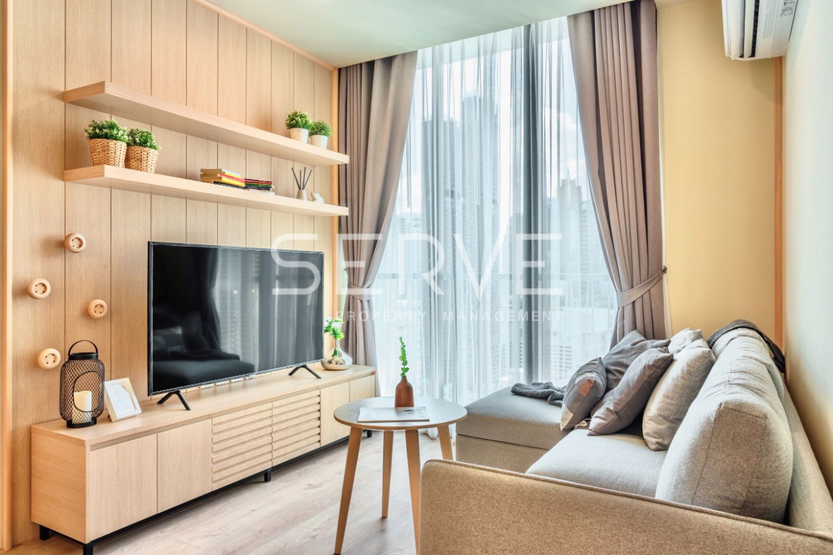 简约风格 2 床出租：Noble Recole Sukhumvit 19 高楼层 20+ 无遮挡景观（南）