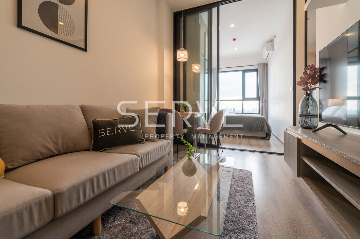 🔥1 Bed Modern Style Super High Fl. 40+ Nice View & Good Location Close to BTS On Nut 650 m. at KnightsBridge Prime Onnut Condo / For Rent