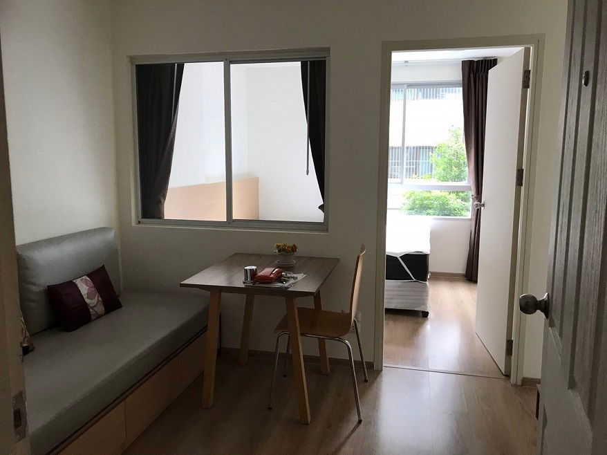 Condo for rent U Campus Rangsit area of 28.3 sq.m. 1 bedroom, 1 bathroom fully furnished 2nd Floor, Building A