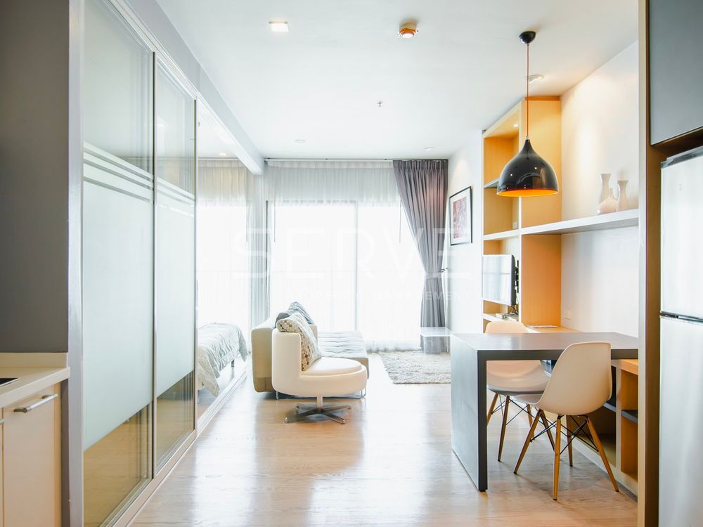 Cozy & Homey Style // สตูดิโอพร้อมฉากกั้น // เฟอร์นิเจอร์ครบ // ห้องใหญ่ // ชั้นสูง