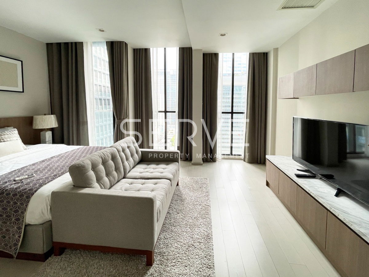 🔥🔥Nice Room Studio with Partition High Fl. 15+ Perfect Location Next to BTS Phloen Chit at Noble Ploenchit Condo / For Rent
