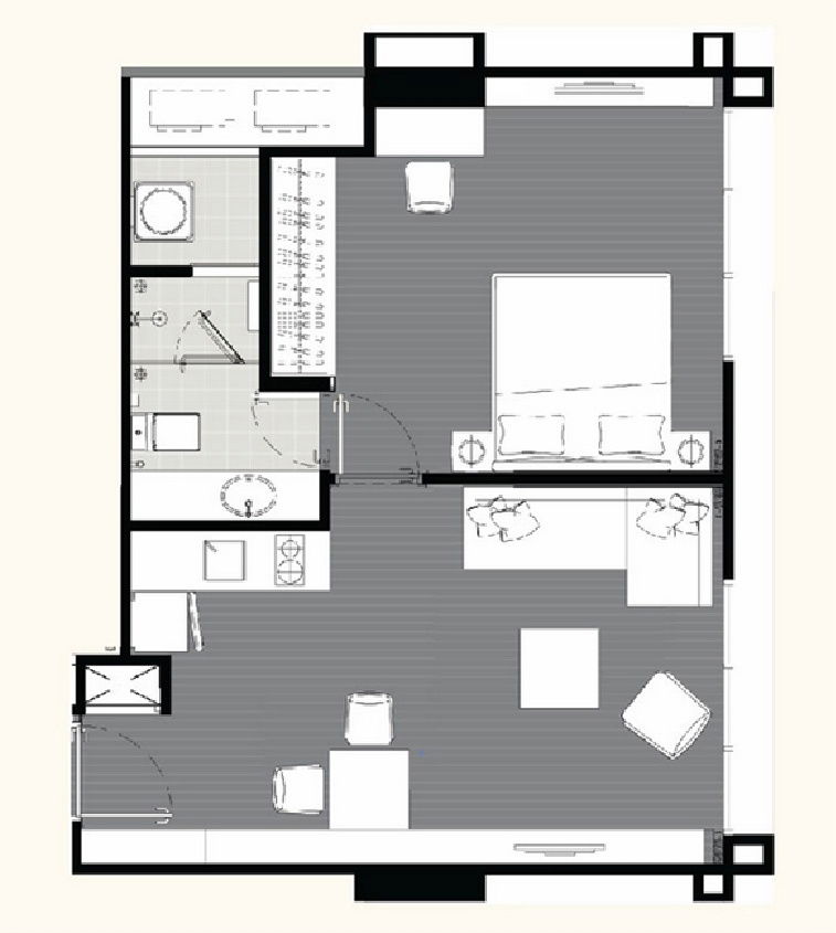 The Best Price! The Editor Close to BTS 1 Bedroom 1 Bathroom 47 Sq.m 23,000 Baht/Month