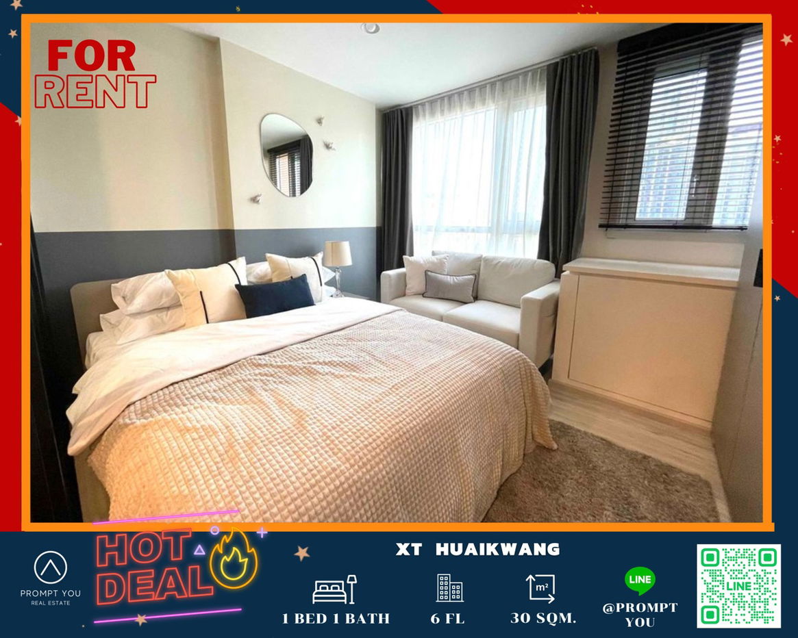 🔥XT Huaikwang🔥Nicely,Fully furniture , ready to move in //Ask more info LineOfficial:@Promptyou4