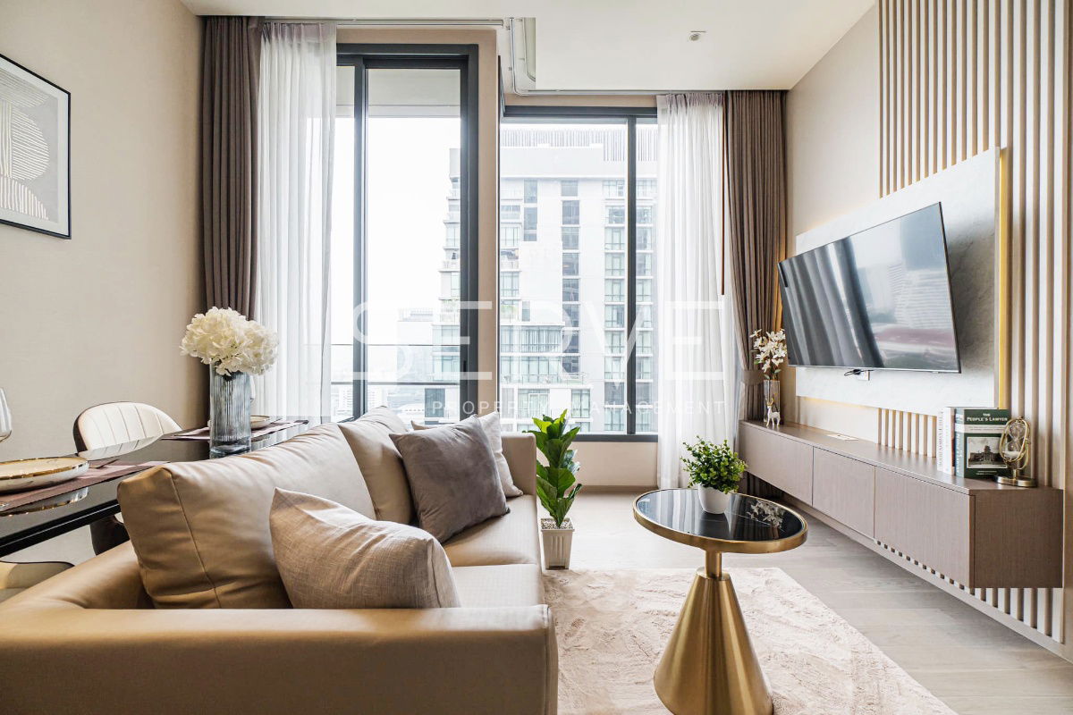 🔥🔥Luxury Style Corner Unit 1 Bed with Bathtub High Fl. 20+ Good Location Close to MRT Sukhumvit 550 m. at The Esse Asoke Condo / For Rent