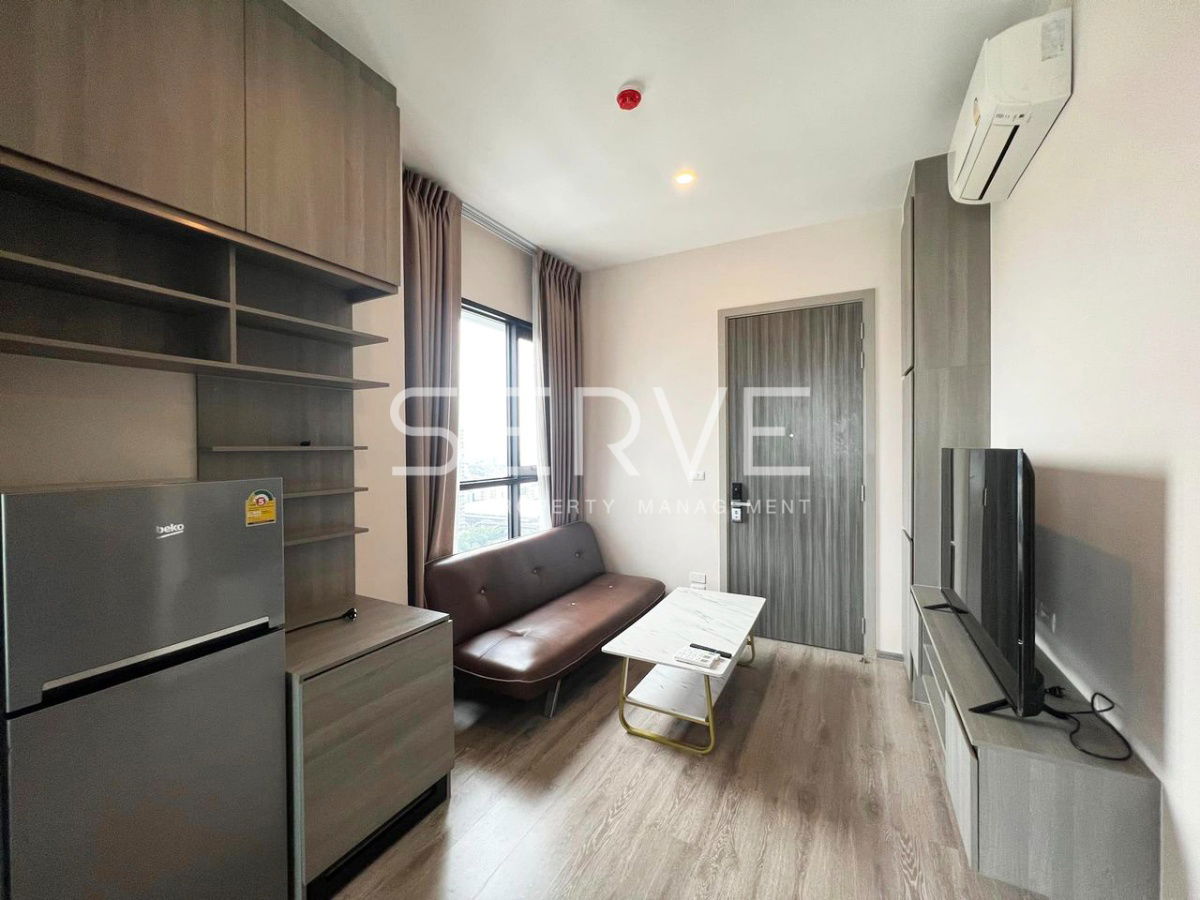 1 Bed Plus High Fl. 25+ Good View & Good Location Close to BTS ON Nut 650 m. at KnightsBridge Prime Onnut Condo / For Rent