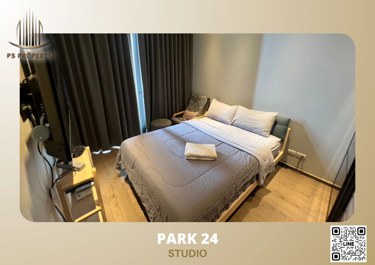 ✨📌 Park 24 for rent, beautiful room, ready to move in. Fully furnished and electrical appliances, near BTS Phrom Phong 🚆✨