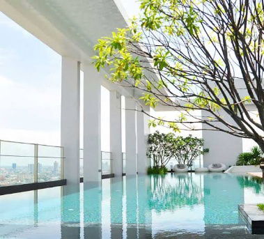 Large Room 1 Bath Good Location BTS Saphan Taksin station 340 m. at Rhythm Sathorn Condo / For Rent