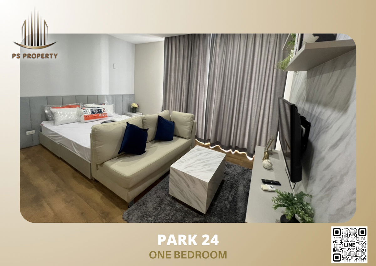 ✨📣 For rent, Park 24, real room, real price, fully furnished, good location, near BTS Phrom Phong 🚆✨