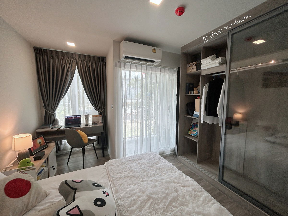 Condo for rent size 27 Sqm. (Newly completed condo) 1 Extra bedroom, 1 bathroom