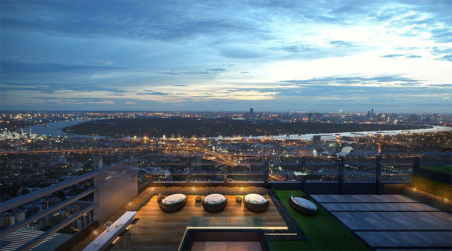 🔥1 Bed with Partition Super High Fl. 45+ Nice view Close to BTS On Nut 650 m. at KnightsBridge Prime Onnut Condo / For Rent