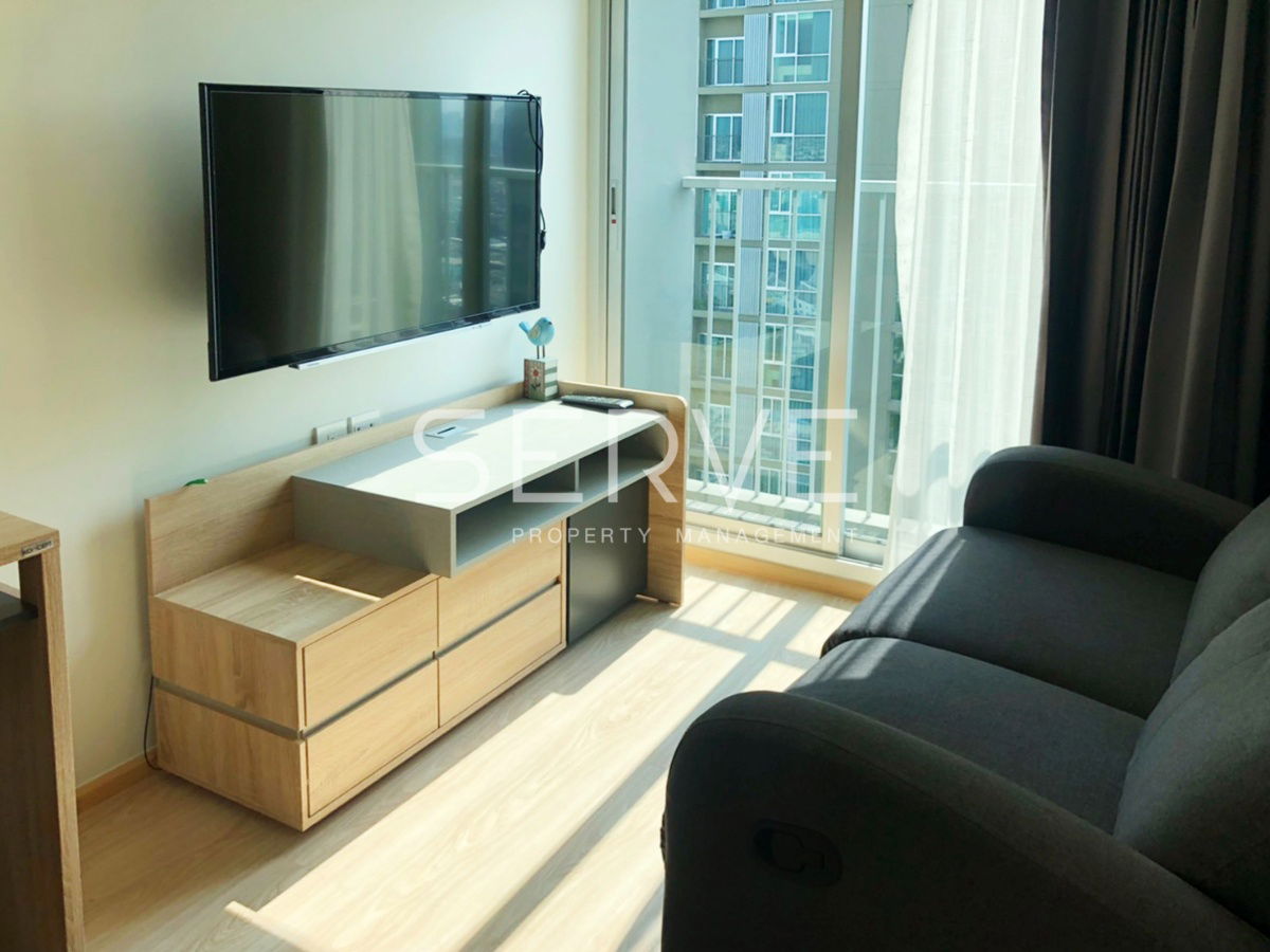 1 Bed Unit on Super High Fl. 30+ Next to MRT Thailand Cultural Centre Station / Condo For Rent Noble Revolve Ratchada 1