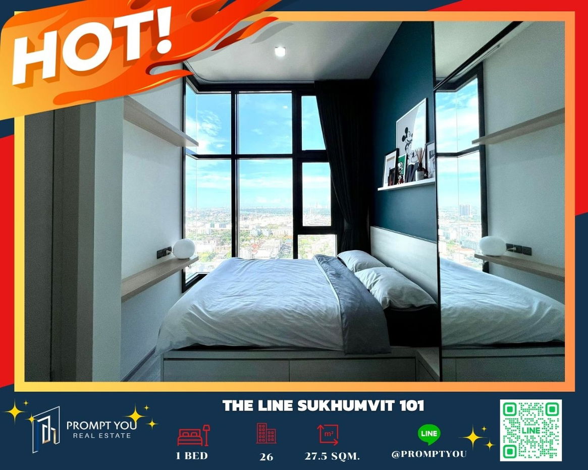 ✨🔥The Line Sukhumvit 101🔥Nicely decorated , Fully furniture //Ask more info  Line Official: @promptyou