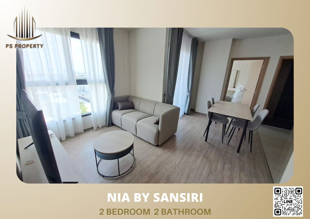 Condo for rent 🔺NIA by sansiri🔺 2 bedrooms, decorated, fully furnished, electrical appliances. Ready to move in, convenient to travel 🚗✨