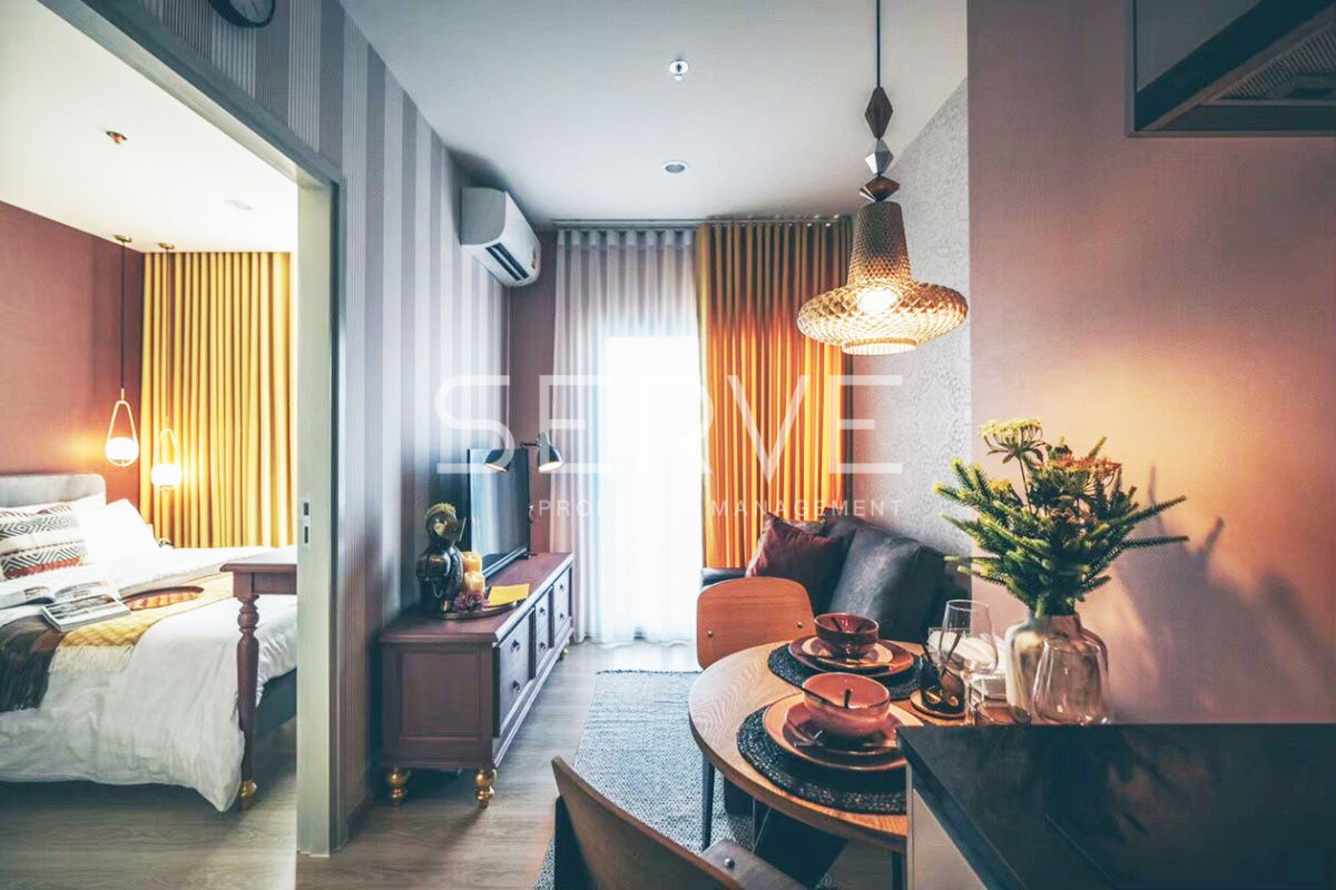 🔥Super High Fl. - 1 Bed Unit Next to MRT Thailand Cultural Centre 80 m. at Noble Revolve Ratchada 2 Condo / For Rent