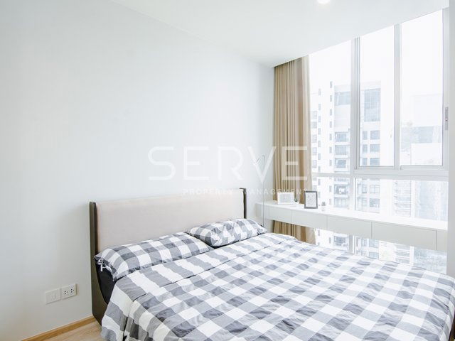 Nice room 1 Bed High Fl. 25+ Good View & Good Location Next to MRT Thailand Cultural Centre 80 m. / For Rent