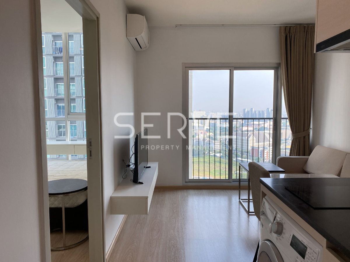 Studio High Fl 25+ City view Fully Furnished Next to MRT Thailand Cultural Centre Station 80 m. / Condo For Rent Noble Revolve Ratchada 2