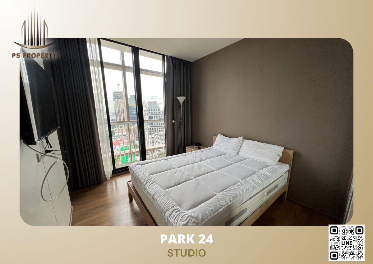 For rent 🔥Park 24 (Park 24) 🔥Beautiful room, perfect + complete electrical appliances, city view 🚝Near BTS Phrom Phong 600 m.