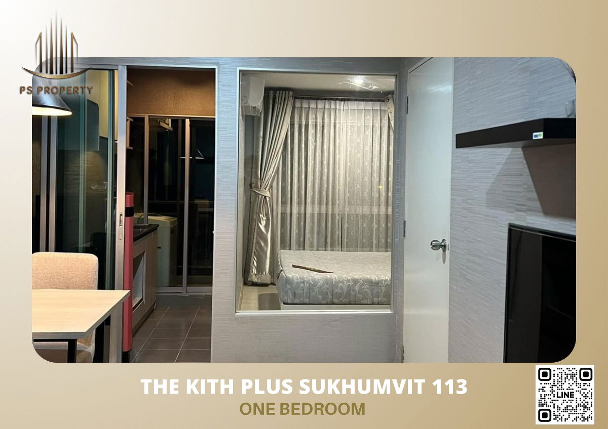 For rent 🔥The Kith plus sukhumvit 113🔥 Beautiful room, good view, near BTS Samrong 800 m.🚆