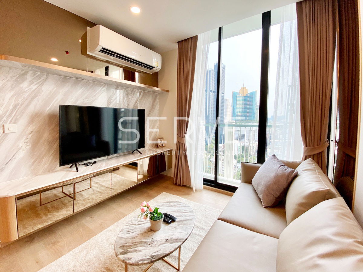 1 Bed Luxury Unit on High Fl. 20+ New Condo Good Location Close to BTS Asok & MRT Sukhumvit 550 m. at Noble Recole Sukhumvit 19 Condo / For Rent