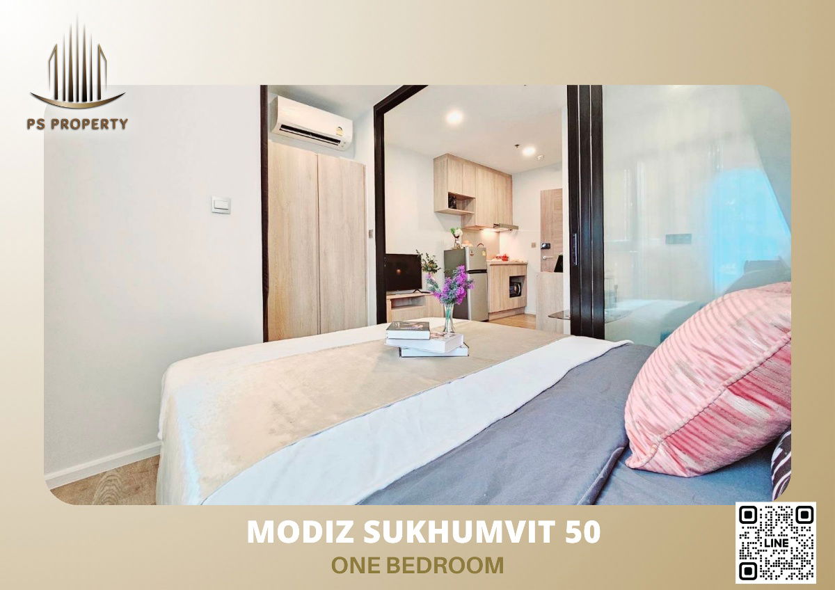 出租📌Modiz Sukhumvit 50📌房间漂亮，家具齐全，电器齐全，交通方便🚝近BTS On Nut
