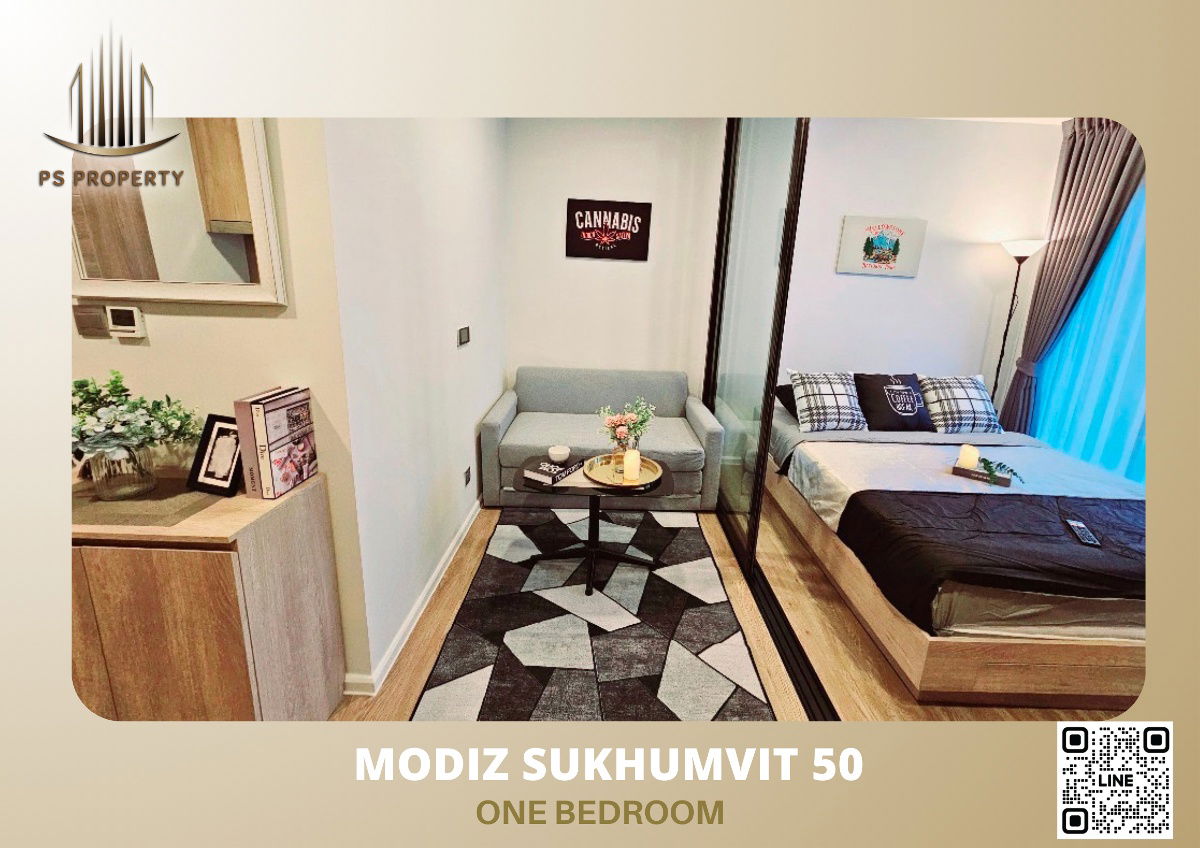 🔥Modiz Sukhumvit 50🔥 Condo near BTS On Nut, beautifully decorated, fully furnished, ready to move in immediately!!!!