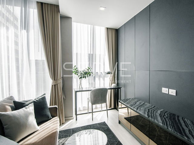 Studio with Partition 55 sq.m. Super Luxury Style and Super High Fl. 30+ Perfect Location BTS Phloen Chit at Noble Ploenchit Condo / For Rent