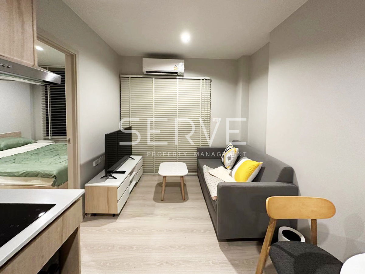 Homey Style 1 Bed High Fl. 25+ Good View & Good Location Next to MRT Si La Salle Station at Nue Noble Srinakarin Lasalle Condo / For Rent