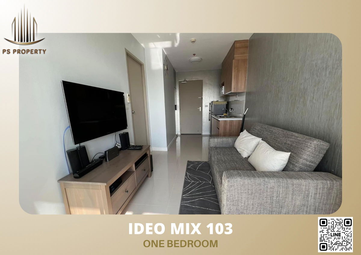 For rent📣Ideo mix 103📣 next to Udomsuk BTS station, fully furnished. Electrical appliances ready to move in