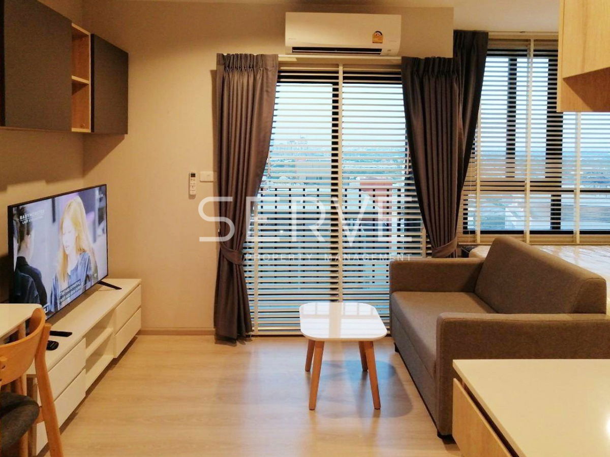 Studio High Fl. 20+ Nice Room & Good Location Next to MRT Si La Salle Station, Makro at Nue Noble Srinakarin Lasalle Condo / For Rent