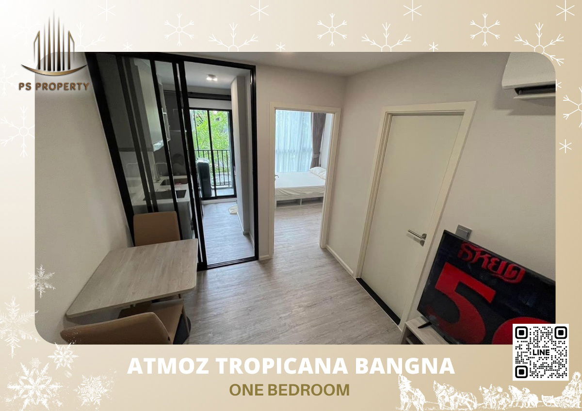 For rent✨Atmoz Tropicana Bangna✨ next to Bangna-Trad Road, KM 4, resort style condo, garden view.