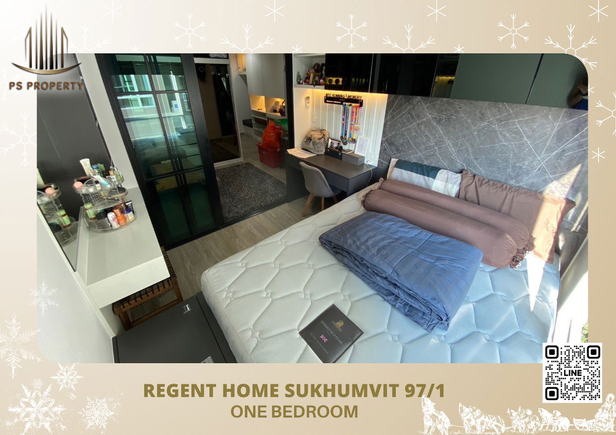For rent✨Regent Home Sukhumvit 97/1✨ Beautiful room, furniture, complete electrical appliances, near BTS Bang Chak.