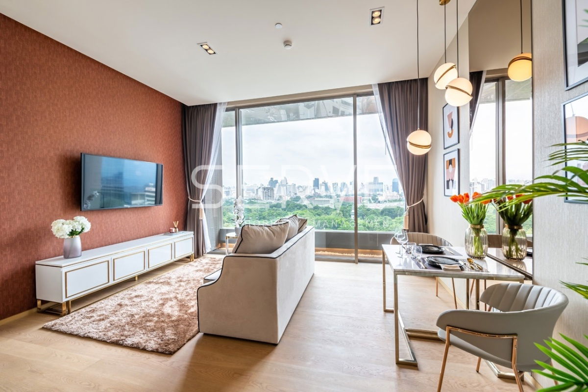 🔥Best View & Best Decorate 1 Bed with Bathtub Good Location Lumphini park View & MRT Lumphini 400 m. at Saladaeng One Condo / For Rent