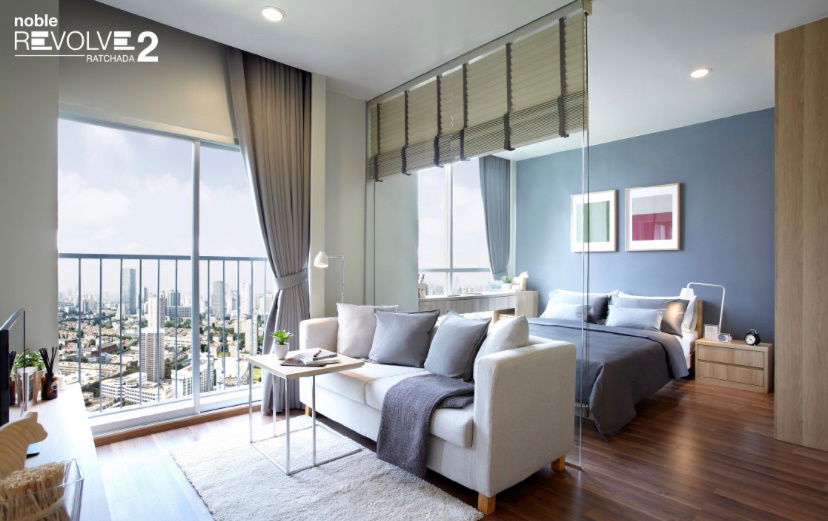 For rent noble revolve ratchada  close to MRT Thailand Cultural Centre full furnished 1 bedroom