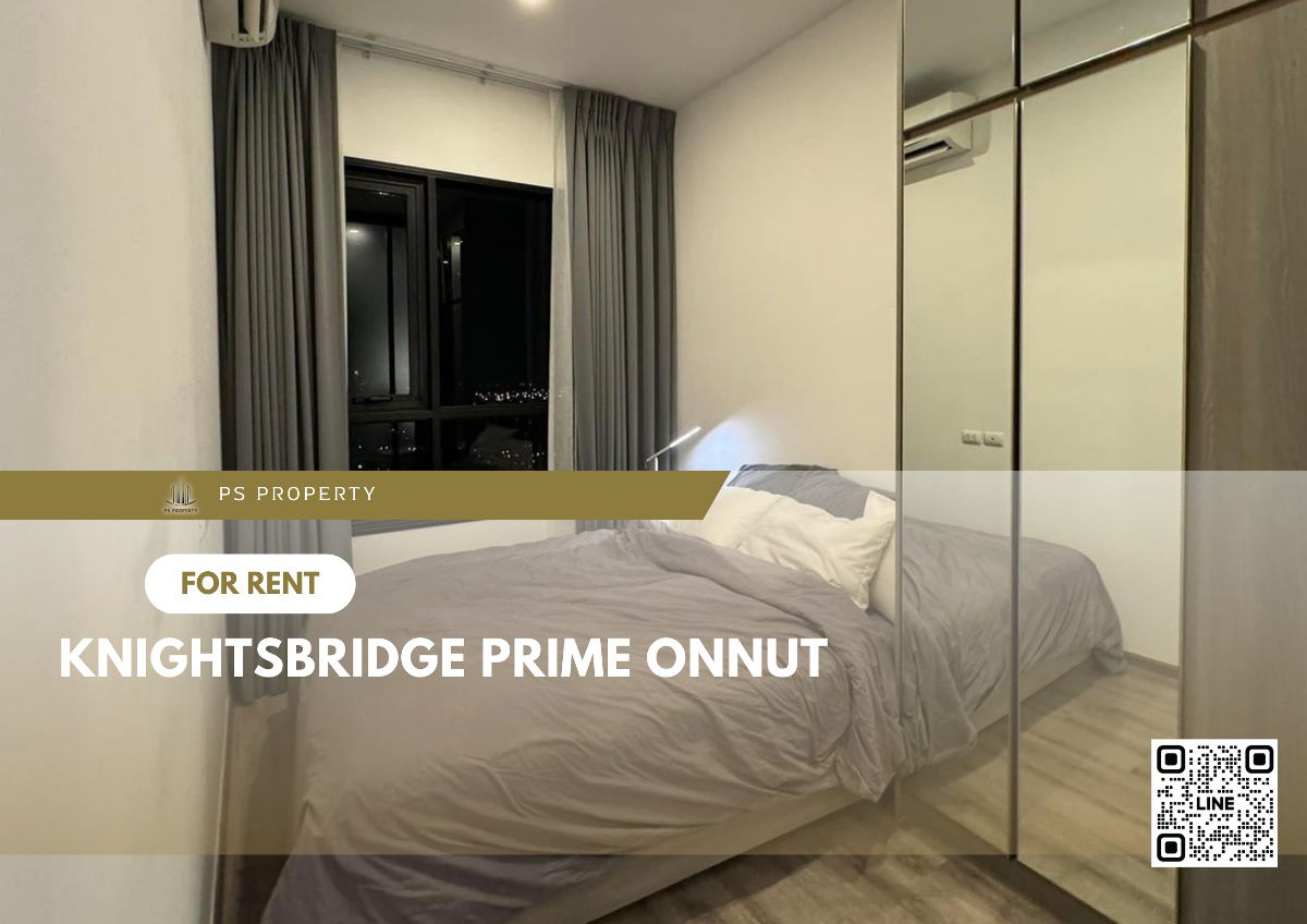 For rent 📣 KnightsBridge Prime Onnut 📣 Beautiful new room, complete electrical appliances and furniture, near BTS On Nut.