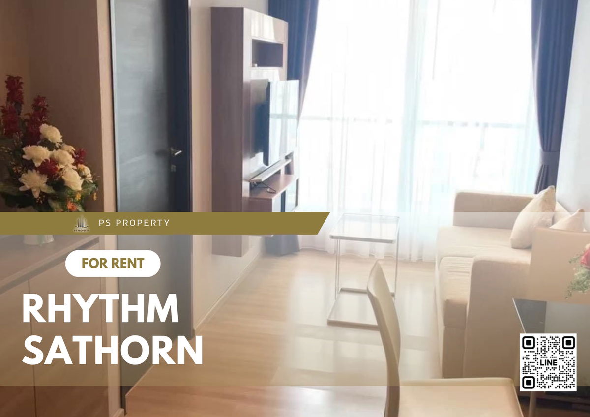 For rent 🔥Rhythm Sathorn🔥 beautiful room, city view, fully furnished with electrical appliances. Ready to move in 🚆near BTS Saphan Taksin