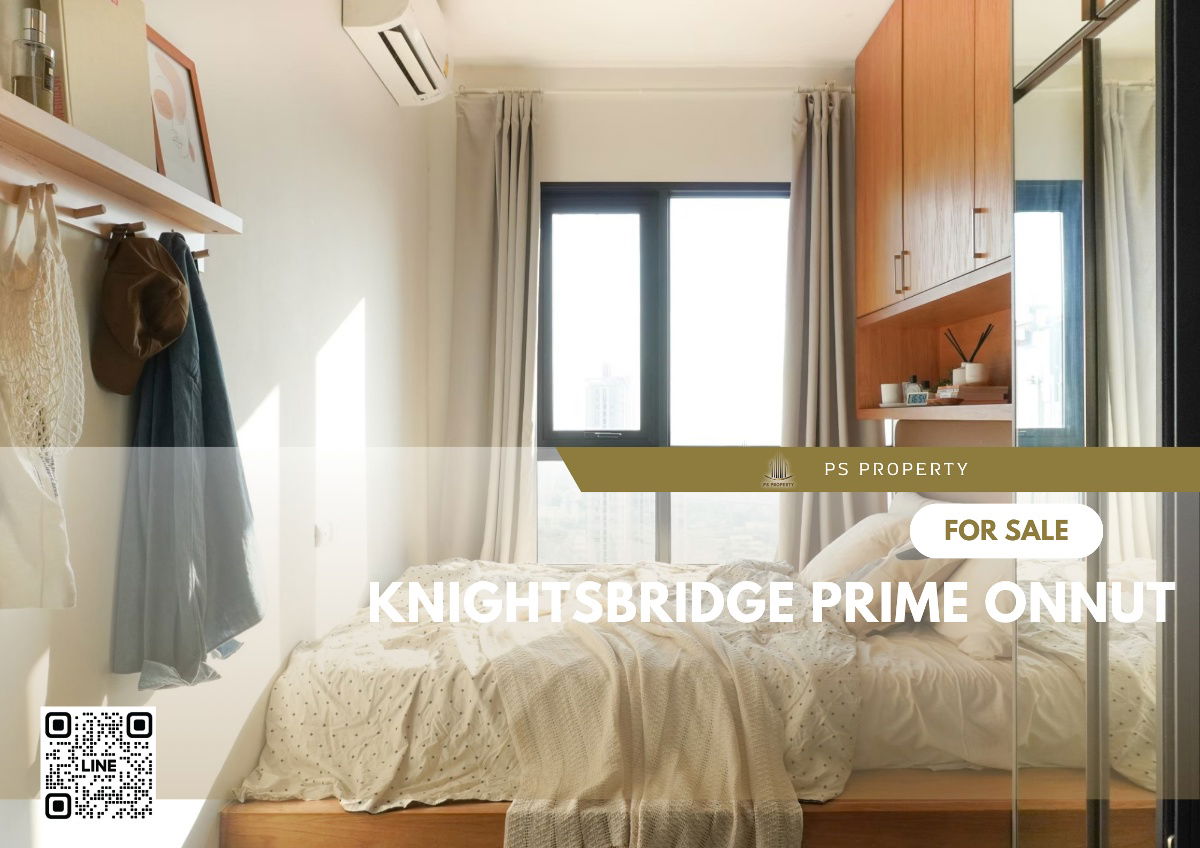 For rent 📣Knightsbridge Prime Onnut📣 decorated in minimalist Muji style, furniture, complete electrical appliances, near BTS On Nut.