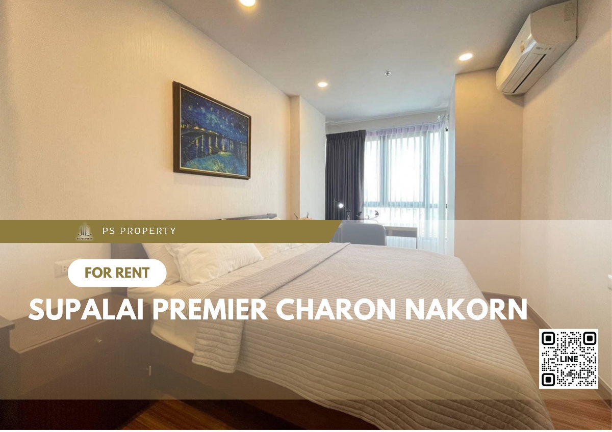 For rent 📌Supalai Premier Charoen Nakhon📌 fully decorated, furniture, complete electrical appliances, near BTS Khlong San.