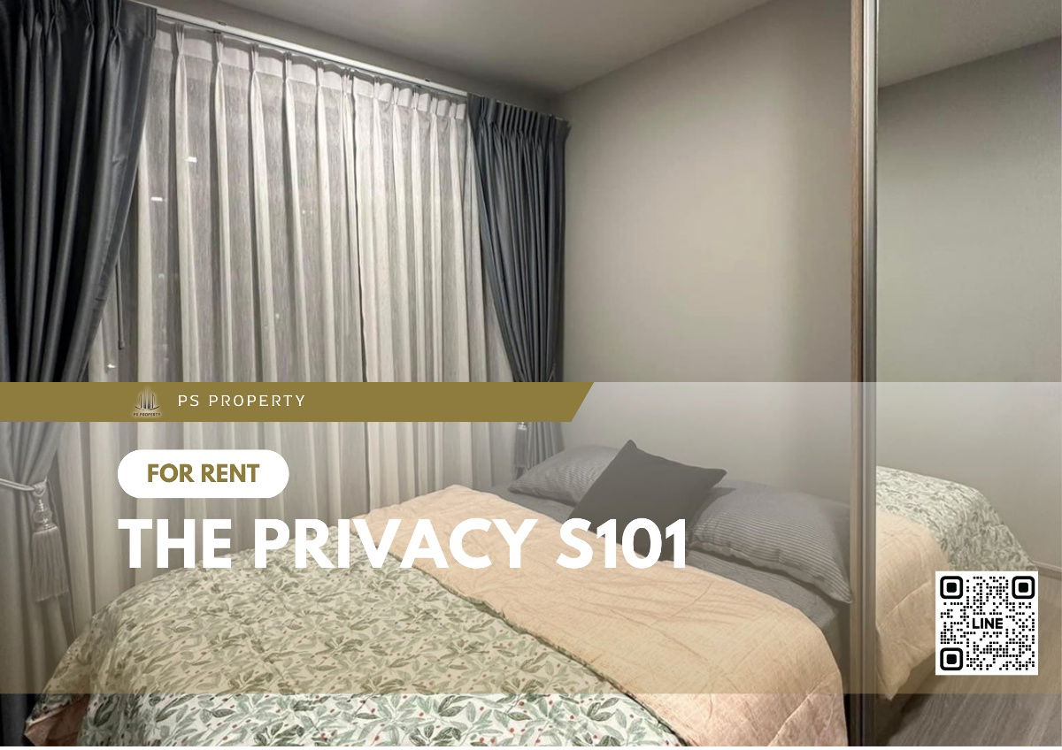 For rent✨The Privacy S101✨ near BTS Punnawithi, fully furnished, electrical appliances. The central part is complete.