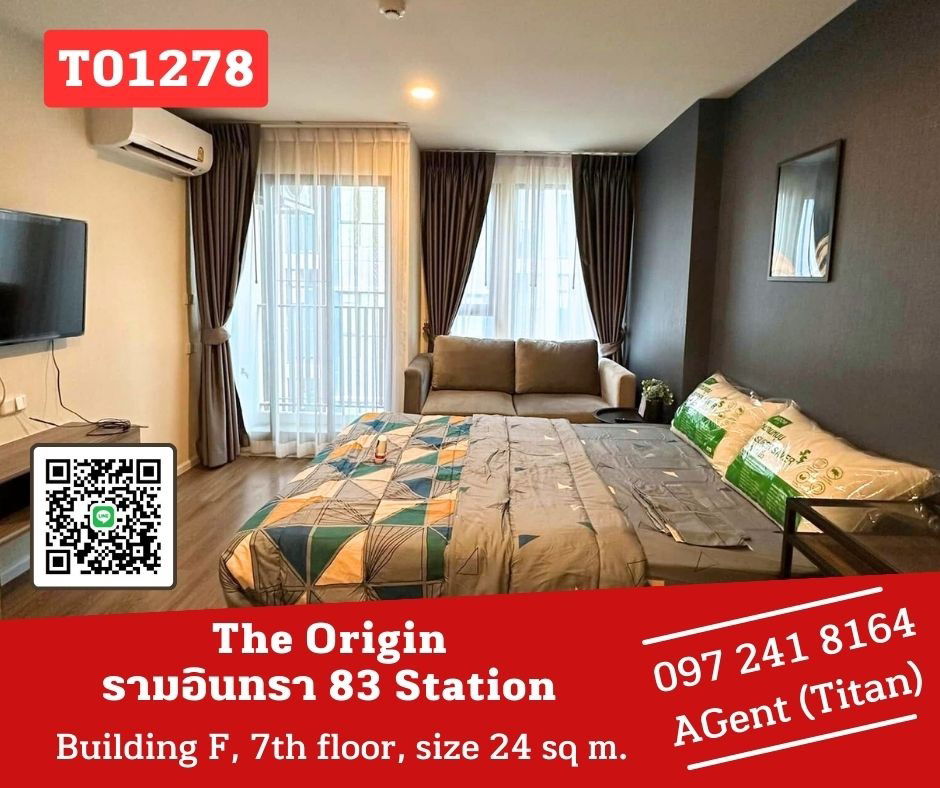 🔥🔥 The Origin Ramintra 83 Station, fully furnished, ready to move in. I like coming to talk at work (T01278)