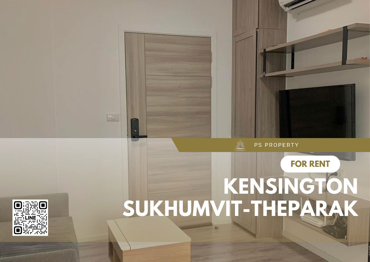 For rent 📣Kensington Sukhumvit-Theparak📣 next to MRT Thippawan, corner room, furniture, complete electrical appliances.