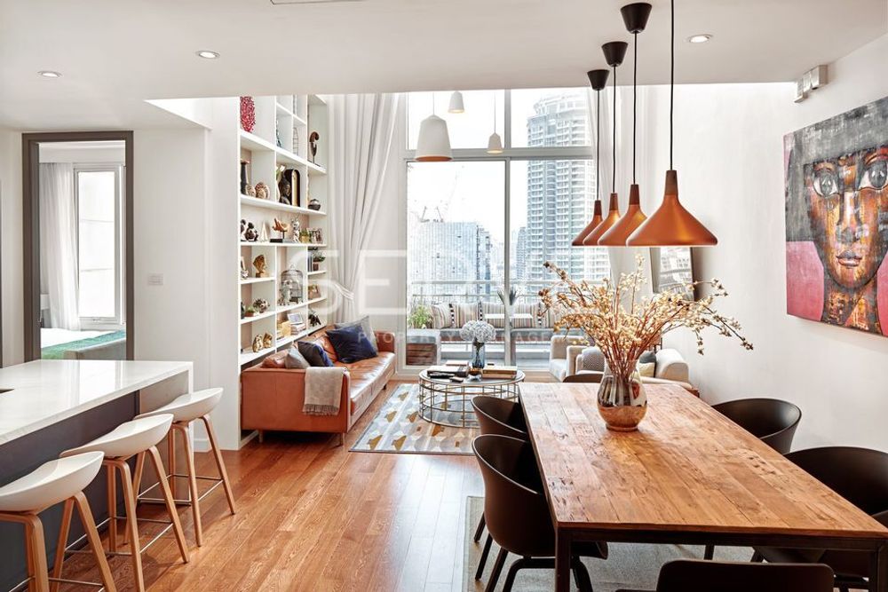 Newly Renovated - Stylist Duplex 2 Bd. Unit with Unblock View of Sathorn-The Empire Place