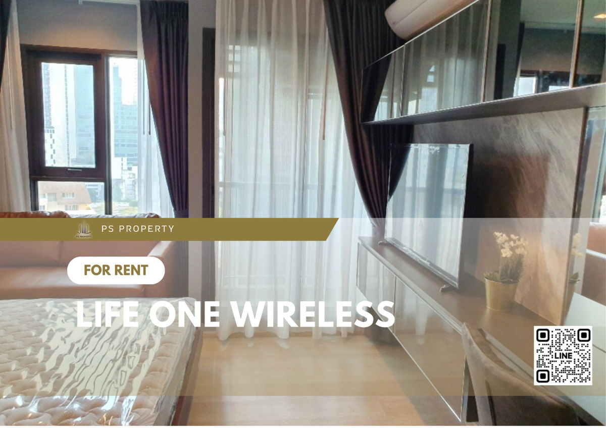 For rent 💥Life One Wireless💥, decorated with built-ins, fully furnished, ready to move in, near BTS Ploenchit 🚆✨