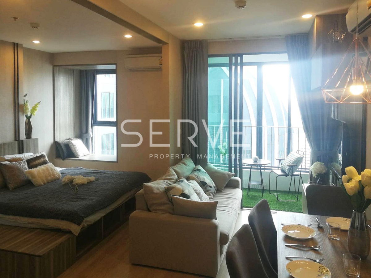 1 Bed with Partition Modern Style Good Location Next to MRT Sam Yan 270 m. and Sam Yan Mitrtown at Ideo Q Chula - Samyan Condo / For Rent